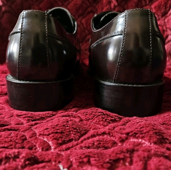 Men\'s Aston Grey Dress Shoes Size 12 Dark Brown Leather Oxford Lace Up Brand New main image 12